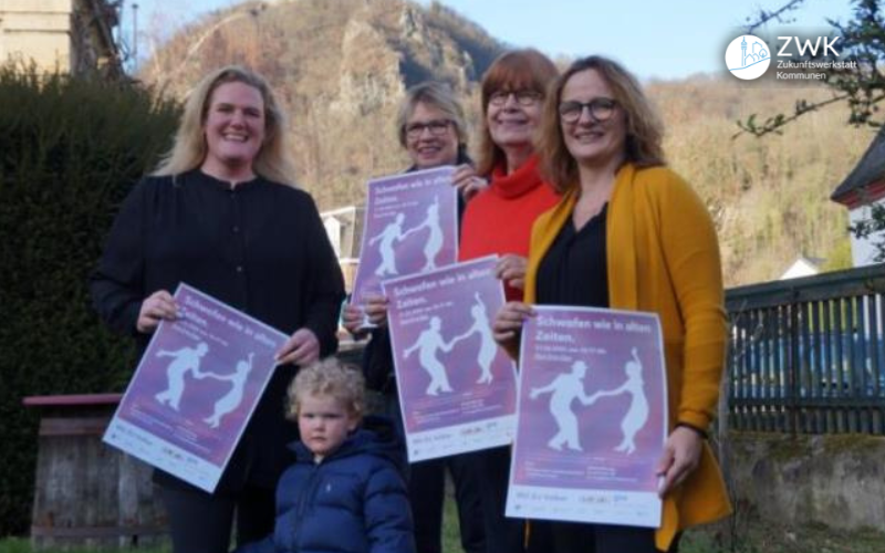 v.l.n.r: Laura Solzbacher (Bündnis Familie), Susanne Langguth (Seniorenvertretung), Helga Ebel-Gerlach (Gesundes Bad Honnef), Nadine Batzella (Stadt Bad Honnef) und Lena.