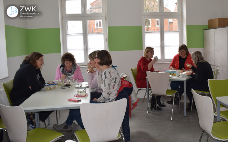 Teilnehmerinnen des "Blind-Dates zur Mittagszeit" der Stadtverwaltung Ludwigslust 