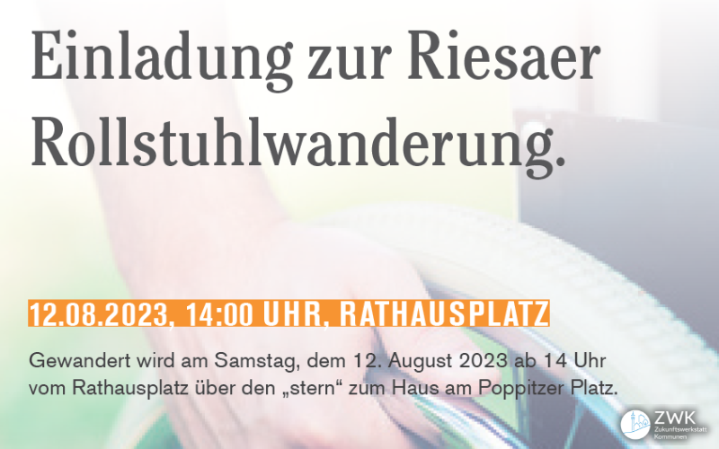 Einladung zum Rollstuhlwandern in Riesa - für mehr Inklusion