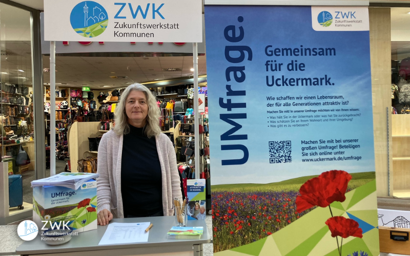 Stand auf dem Regionaltag in Wismar/Uckerland zur Bevölkerungsbefragung