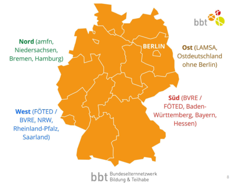Deutschlandkarte des bbt